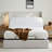 Upholstered Wingback Bed with Adjustable Base Bundle Set, Queen Size / Textured Ivory Canvas Chenille, Head & Foot Incline, Zero Gravity, Massage, App & Remote Control, Easy Assembly, No-Noise-1120644390