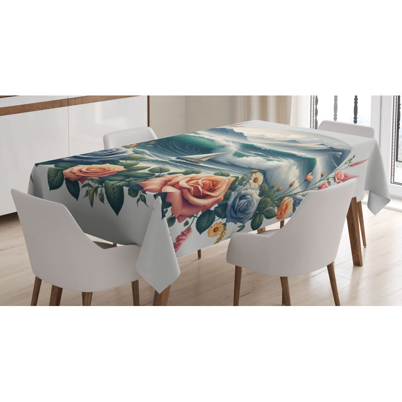 Dreauna Rectangle No Pattern Microfiber Tablecloth, 70" Rectangle