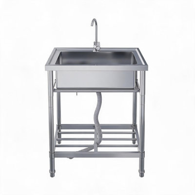 idealhouse 50 mm W Single Bowl Stainless Steel Freestanding Kitchen Sink