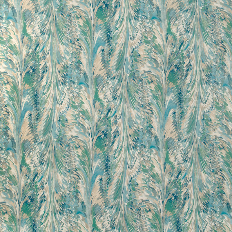 Taplow Print, Turquoise/Beige