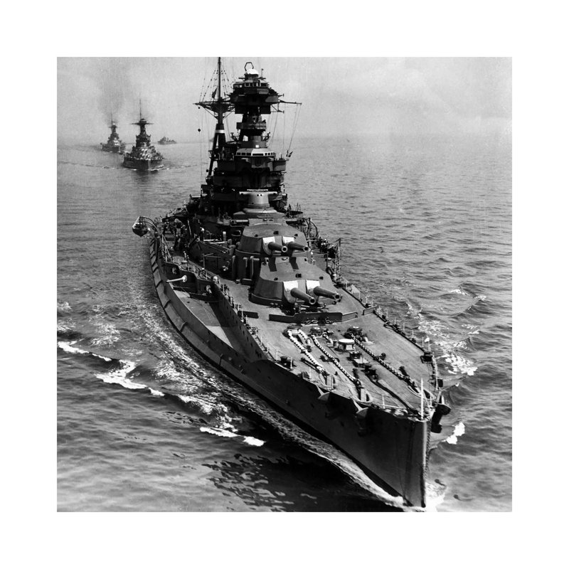 WWII Era Destroyer Fleet - Wrapped Canvas Print, 45.72 cm H x 45.72 cm W x 1.91 cm D