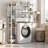 11 Tier Over The Toilet Storage Cabinet With 2 Drawers, Bathroom Organizer With Adjustable Shelf-1723637477