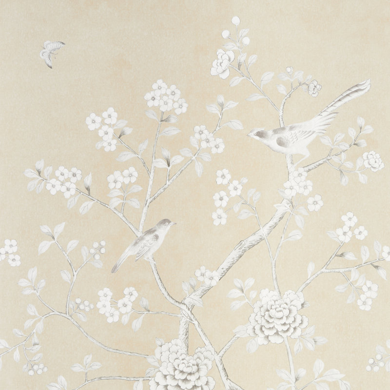 Schumacher x Mary McDonald Chinois Palais Vinyl Panel, Stone
