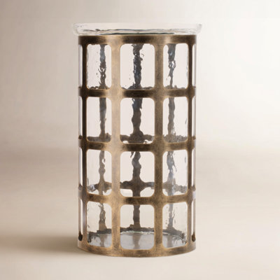 Glass Pillar Candle Holder