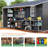 AMERLIFE Outdoor Storage Shed, Metal Shed with Sliding Doors Two 4-Pane Windows, Open Outdoor Shed for Wood Storage-109468818