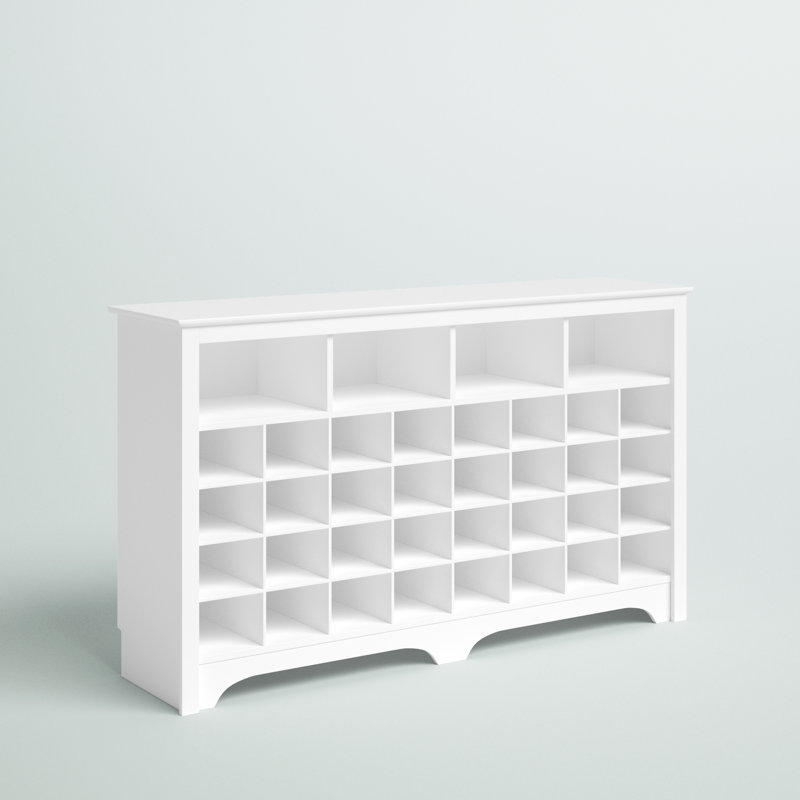 Highlandville 32 Pair Shoe Rack, White