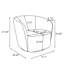 Fauteuil pivotant de 31,1 po Obrain-100686428