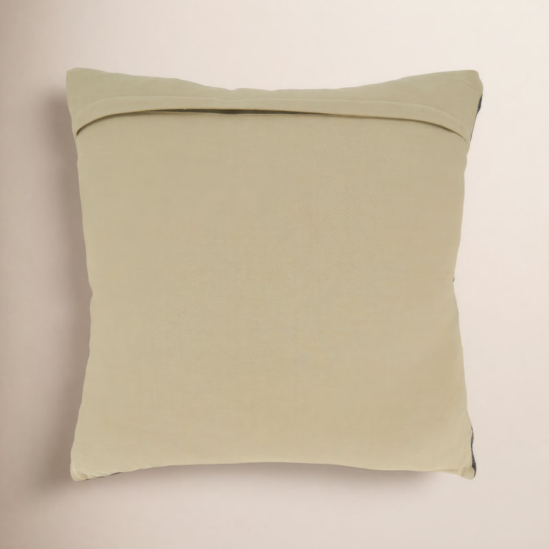 Housse de coussin texturée tissée gaufrée, Polyester, Gris