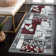 Tapis gris / rouge Emaline