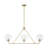 TriForm 3 - Light Modern Vintage Kitchen Island Globe Bubble Clear Glass Linear Pendant