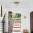 3-light Flush Mount Ceiling Light Fixture, Golden Close To Ceiling Light With Glass Shade