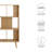 Modway Transmit 5 Shelf Wood Grain Bookcase-91110986