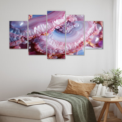 Maximo - Marbre, art mural sur toile, 5 pièces
