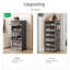 Armoire à chaussures multifonctionnelle à 2 colonnes et 4 étages avec portes à l'épreuve de la poussière pour le rangement des dortoirs / vestibules