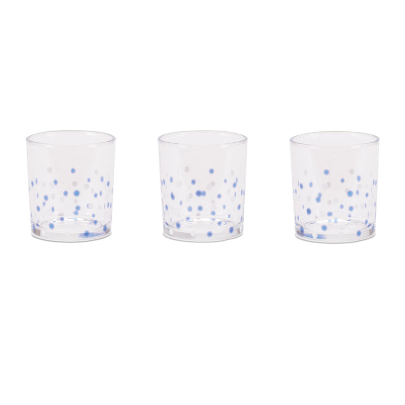 Porte-bougie votive en verre à pois