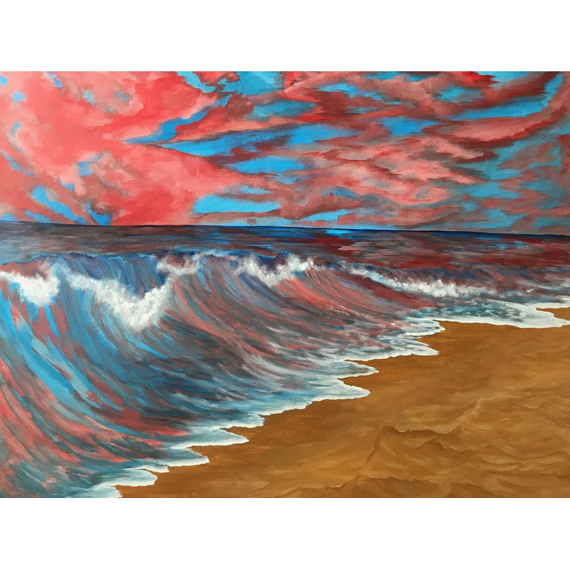 Seascape290 Print by Alicia Lopez, 24" H x 32" W, Wrapped Canvas
