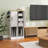 44.49" Slim AV Media Stand Game Console Stand, Media Storage Cabinet With 2 Built-In Drawers And 3 Hooks, Game Console Storage Cabinet For PS5 And Xbox-Antique White