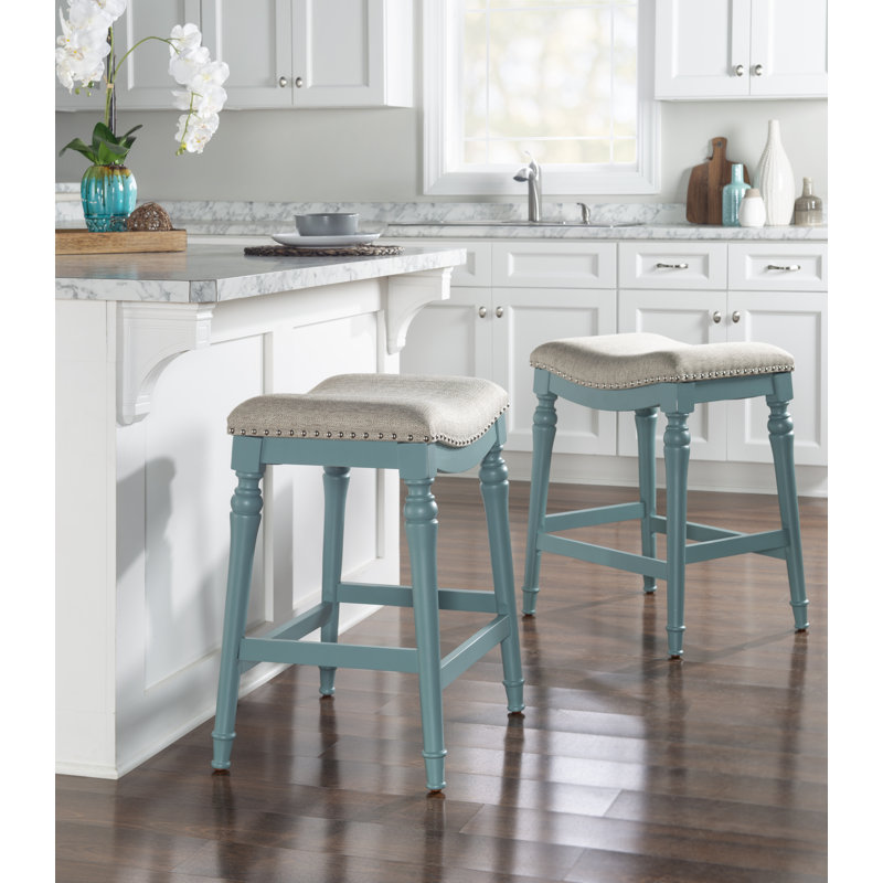 Kathryn 27" Big And Tall Stool, Blue