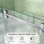 Enceinte de porte de douche de 56 à 60 po x H 60 po, verre trempé de 8 mm de 5/16 po, nickel brossé conçu pour les petits espaces, fonctionnement doux et silencieux, collision, fonction de barre à serviettes, rapide
