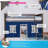 Ethridge Kids Solid Wood Twin Loft Bed with Curtain-1435039911-1435039910