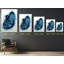 Abstrait papillon bleu, reproduction d'art sur toile-306306127