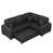 Noir 100% lin est en rupture de stock