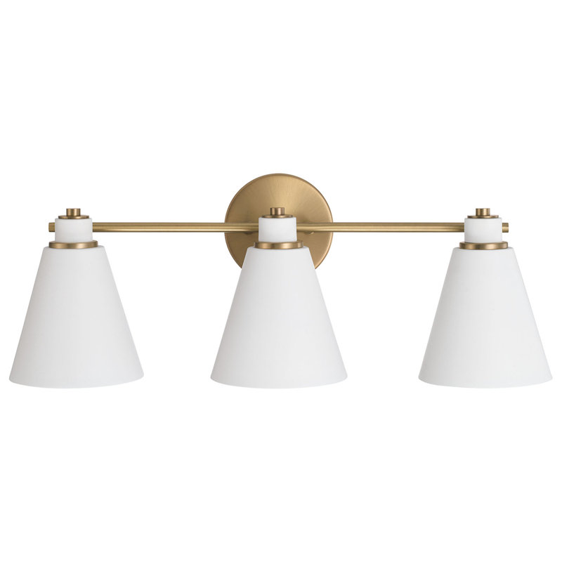 3 - Light Dimmable Vanity Light, White