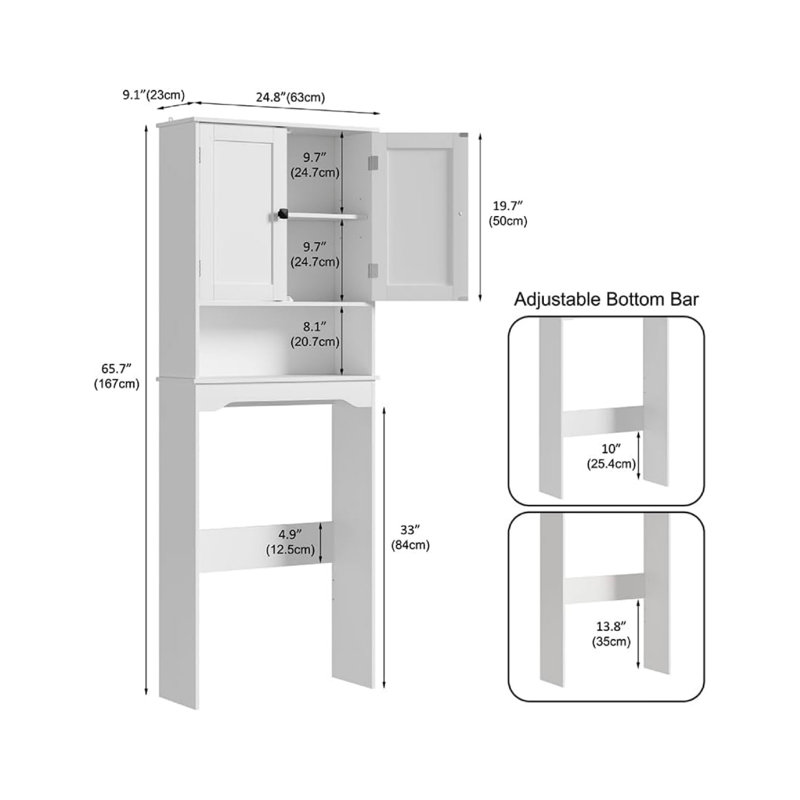 Freestanding Over the Toilet Storage