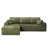 Chaise verte à droite
