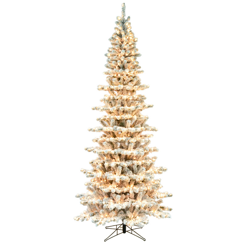 Sapin baumier floqué