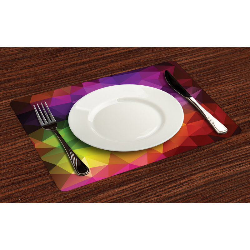 Polyester Geometric Rectangle Placemat