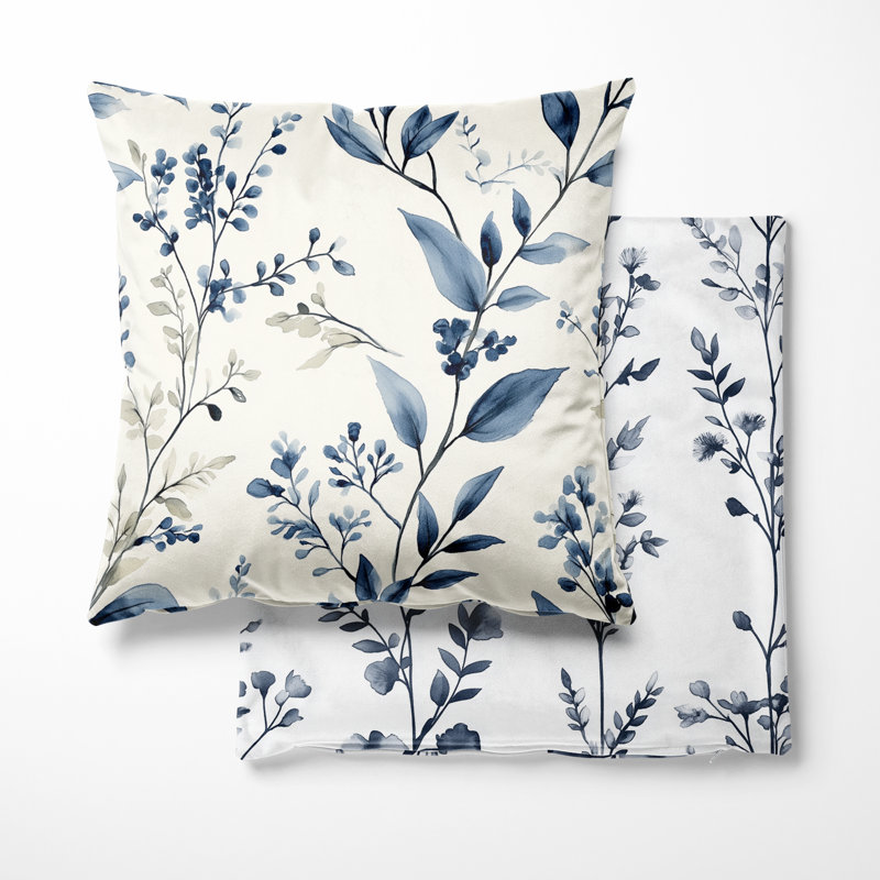 Coussin Toile - Botanical Toile Country Farmhouse, H 20 po x l 20 po