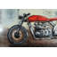 Peinture murale en métal pour moto avec tôle surélevée 79 po x 2 po x H 40 po