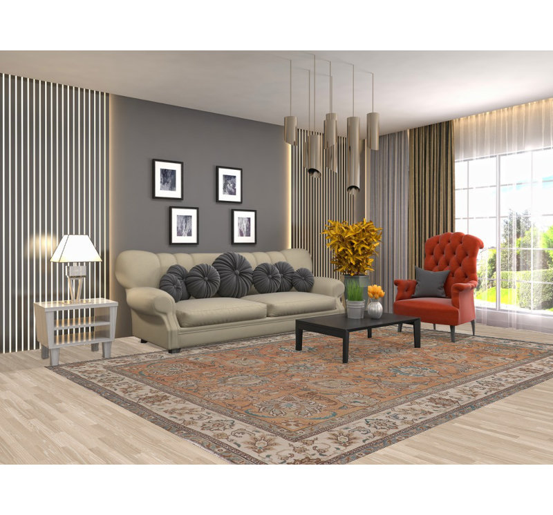 Tapis traditionnel floral All-Over 7 x 11