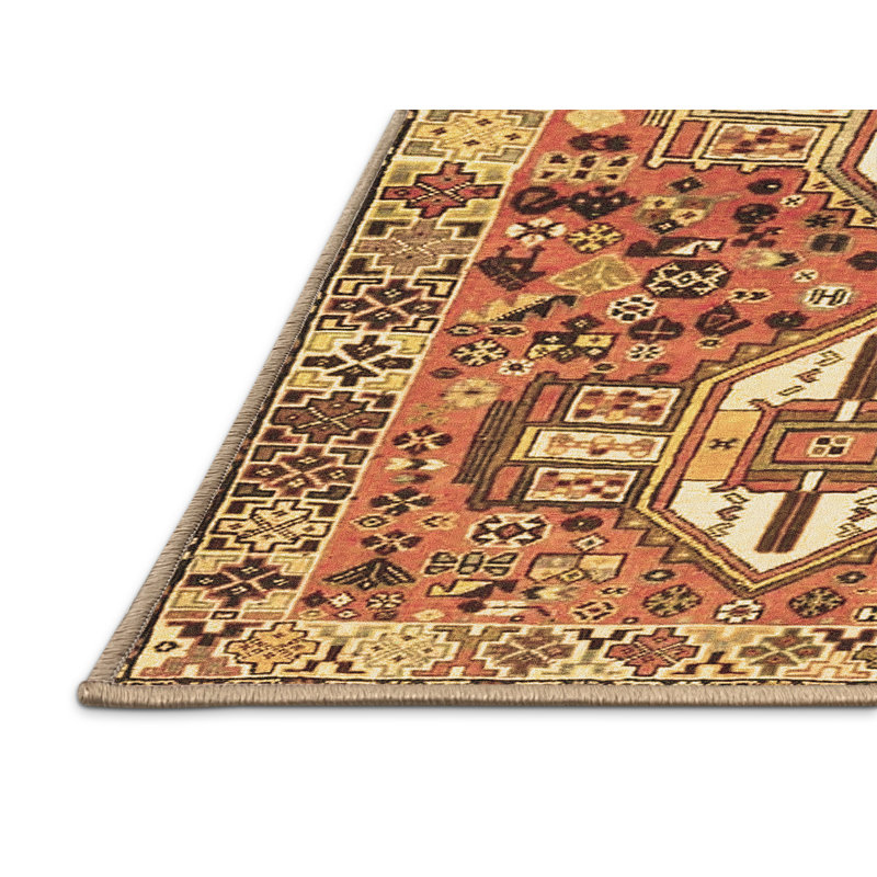 Washable Southwestern Indoor Rug, Runner 2' x 5'