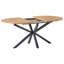 Extendable Oval Metal Base Dining Table
