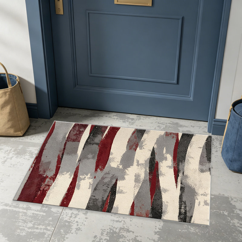 Abstract Red carpet-easy to clean, machine-washable, soft and comfortable; suitable for door mats, kitchens, living rooms, bedrooms, corridors, and laundry areas. Easy to clean, durable carpet for home decoration.