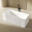 Baignoire de trempage en acrylique autoportante blanche 59 "x 29,5" avec trop-plein et bonde escamotable pour salle de bain MonBlari-120392925