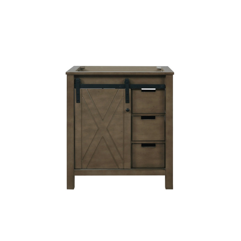 Rustic Brown Bath Vanity 30 In. W X 22 In. D, Rustic Brown