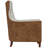 Cream and Brown Accent Chair with Nailhead Trim