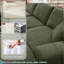 Canapé modulaire rembourré en U en chenille avec deux repose-pieds surdimensionnés-1572044103