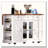 53" Farmhouse Kitchen Island with Tempered Glass Doors and Power Outlet-366944027
