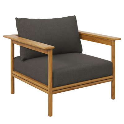 Ensemble de 2 chaises d'extérieur en bois de teck d'extérieur Wren