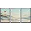 «Abstract Landscape Mountain Range Misty Valley», peinture sur toile flottante 3 pièces-70991556-70991558