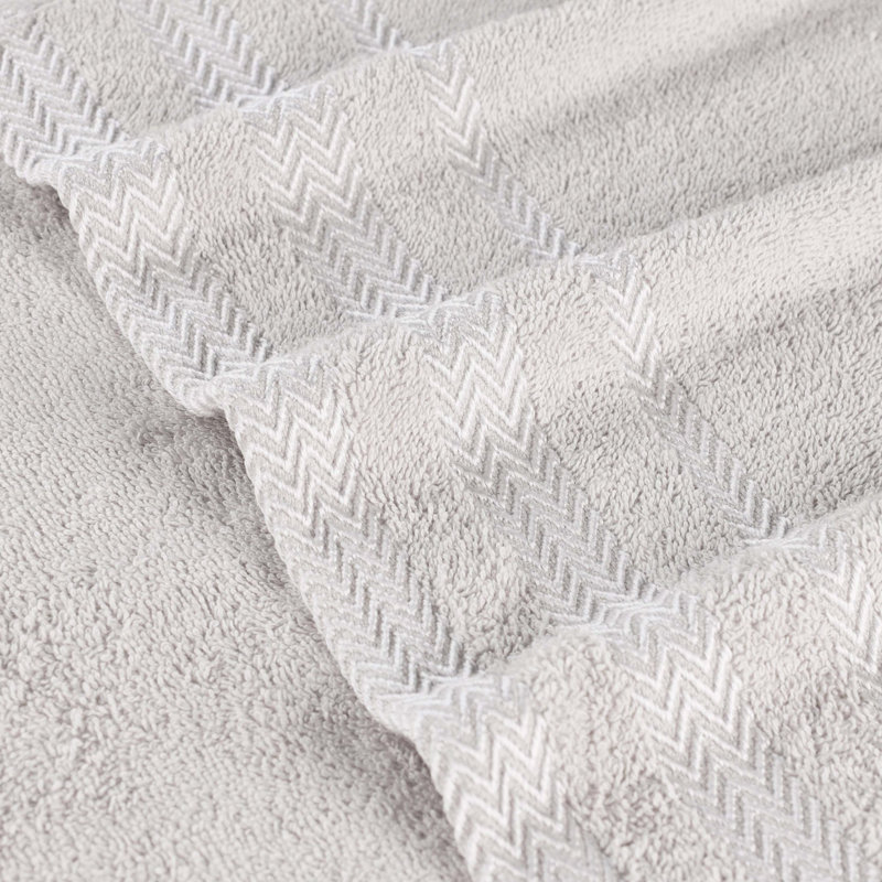 Serviettes de bain 100% coton Dobby, Platine