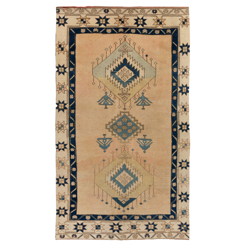Tapis rétro fait à la main 100% laine Anatolian