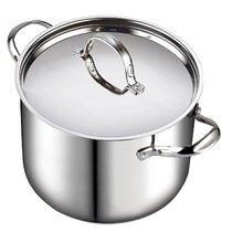  NutriChef Stainless Steel Cookware Stockpot - 20 Quart, Heavy  Duty Induction Pot, Soup Pot With Stainless Steel, Lid, Induction, Ceramic,  Glass and Halogen Cooktops Compatible - NCSPT20Q White : Everything Else