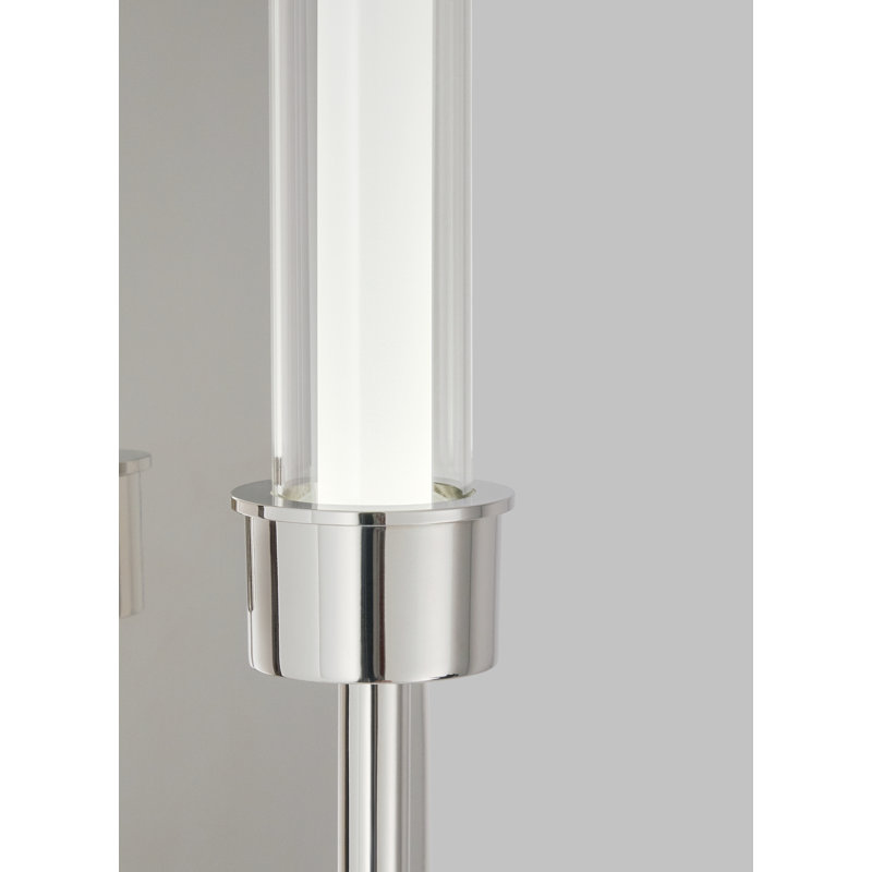 Linger 1 - Light LED Armed Sconce, Polished Nickel