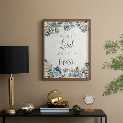 Trust in the Lord Framed Print - Solid Wood