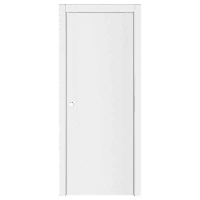 Porte intérieure moderne laminée blanc doux Glam G-Pro 001 36 po x 84 po, 36 po x 84 po, Blanc doux